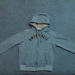 VTG American Eagle Outfitters Mens Size Large Full Zip Hooded Jacket Gray